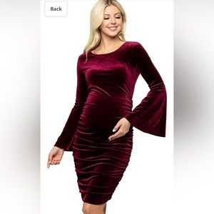 Velvet Maternity Dress